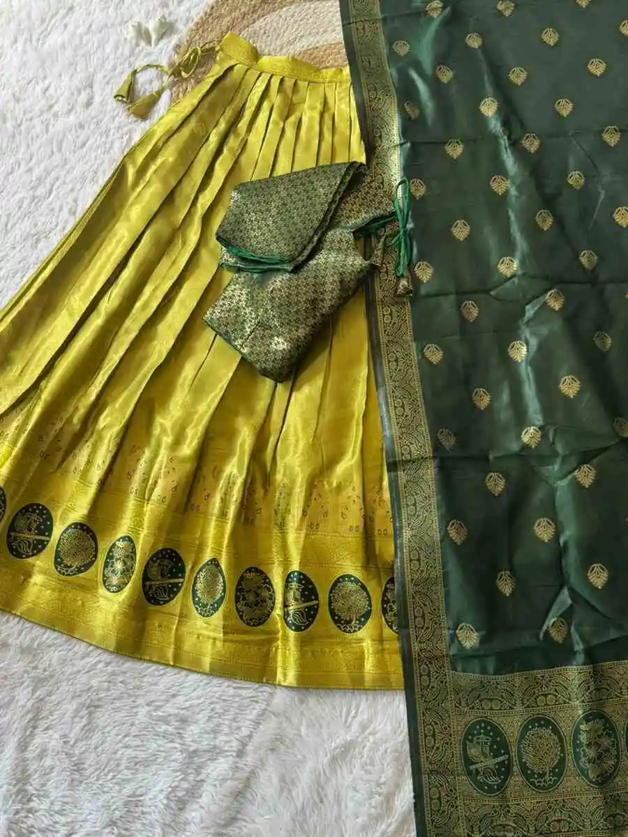 7RICH LOOK KANJIVARAM SILK ZARI WEAVING WORK STITCHED LEHENGA UNSTITCHED CHOLI WITH DUPATTA FESTIVE WEAR WHOLESALE PRICE ETHNIC GARMENT (8)