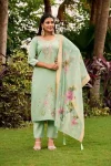 RICH LOOK ROMAN SILK EMBROIDERY WORK TOP BOTTOM WITH DUPATTA PISTA