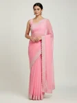 9MODERN GEORGETTE HOTFIX WORK SAREE WITH UNSTITCHED BLOUSE PARTY WEAR WHOLESALE PRICE ETHNIC GARMENT (6)