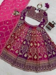ATTRACTIVE GEORGETTE THREAD WITH SEQUENCE EMBROIDERY WORK LEHENGA CHOLI WITH DUPATTA WEDDING WEAR WHOLESALE PRICE ETHNIC GARMENT (11)