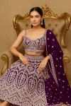 DESIGNER BUTTERFLY NET CHAIN WORK LEHENGA CHOLI WITH DUPATTA WEDDING WEAR WHOLESALE PRICE ETHNIC GARMENT (16)