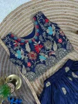 DESIGNER CHINON SILK EMBROIDERY SEQUENCE WORK LEHENGA CHOLI WITH DUPATTA FESTIVE WEAR WHOLESALE PRICE ETHNIC GARMENT (2)