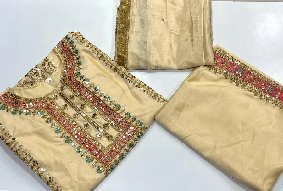 DESIGNER CHINON SILK SEQUENCE EMBROIDERY WORK TOP PALAZZO WITH DUPATTA FESTIVE WEAR WHOLESALE PRICE ETHNIC GARMENT (9)