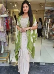 DESIGNER CREEP SILK EMBROIDERY SEQUENCE WITH REAL MIRROR WORK DRAPE SKIRT BLOUSE AND SHRUG GREEN