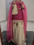 DESIGNER CRUNCHY SILK EMBROIDERY SEQUENCE WORK TOP SHARARA WITH DUPATTA FESTIVE WEAR WHOLESALE PRICE ETHNIC GARMENT (8)