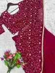 DESIGNER GEORGETTE EMBROIDERY SEQUENCE WORK LEHENGA CHOLI WITH DUPATTA PARTY WEAR WHOLESALE PRICE ETHNIC GARMENT (3)