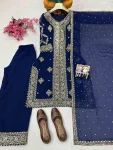 DESIGNER GEORGETTE SEQUENCE & ZARI EMBROIDERY WORK & FANCY LACE WORK TOP PALAZZO WITH DUPATTA FESTIVE WEAR WHOLESALE PRICE ETHNIC GARMENT (3)