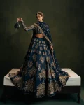 DESIGNER GEORGETTE SEQUENCE & ZARI EMBROIDERY WORK LEHENGA CHOLI WITH DUPATTA TEAL
