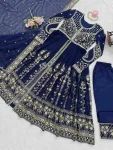 DESIGNER GEORGETTE THREAD & SEQUENCE WORK GOWN BOTTOM WITH DUPATTA WEDDING WEAR WHOLESALE PRICE ETHNIC GARMENT (2)