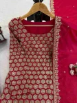 DESIGNER GEORGETTE THREAD WITH SEQUENCE WORK TOP PALAZZO WITH DUPATTA FESTIVE WEAR WHOLESALE PRICE ETHNIC GARMENT (2)