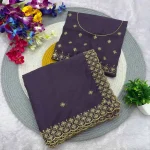 DESIGNER GEORGETTE VAL SEQUENCE EMBROIDERY CONTRAST PALLU WORK SAREE WITH UNSTITCHED BLOUSE FESTIVE WEAR WHOLESALE PRICE ETHNIC GARMENT (22)