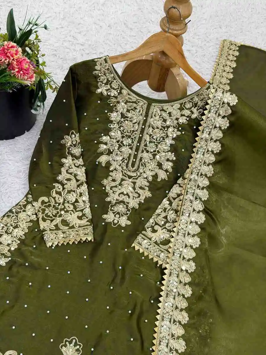 DESIGNER GMY SILK EMBROIDERY CODING SEQUENCE WITH MOTI WORK TOP PALAZZO WITH DUPATTA FESTIVE WEAR WHOLESALE PRICE ETHNIC GARMENT (13)