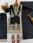 DESIGNER GMY SILK EMBROIDERY CODING SEQUENCE WITH MOTI WORK TOP PALAZZO WITH DUPATTA FESTIVE WEAR WHOLESALE PRICE ETHNIC GARMENT (2)