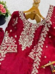 DESIGNER GMY SILK EMBROIDERY SEQUENCE WORK TOP PALAZZO WITH DUPATTA FESTIVE WEAR WHOLESALE PRICE ETHNIC GARMENT (5)
