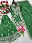 DESIGNER JC SILK EMBROIDERY 5 MM SEQUENCE WORK TOP PALAZZO WITH DUPATTA FESTIVE WEAR WHOLESALE PRICE ETHNIC GARMENT (5)