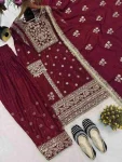 DESIGNER NATURAL CREPE SILK EMBROIDERY SEQUENCE WORK TOP PATIYALA WITH DUPATTA FESTIVE WEAR WHOLESALE PRICE ETHNIC GARMENT (2)