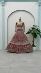DESIGNER NET EMBROIDERY SEQUENCE DESIGN WORK LEHENGA CHOLI WITH DUPATTA FESTIVE WEAR WHOLESALE PRICE ETHNIC GARMENT (2)