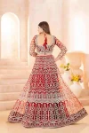 DESIGNER NET EMBROIDERY SEQUENCE DESIGN WORK LEHENGA CHOLI WITH DUPATTA FESTIVE WEAR WHOLESALE PRICE ETHNIC GARMENT (2)