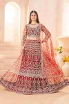 DESIGNER NET EMBROIDERY SEQUENCE DESIGN WORK LEHENGA CHOLI WITH DUPATTA FESTIVE WEAR WHOLESALE PRICE ETHNIC GARMENT (2)