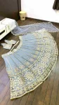 DESIGNER NET FOIL PAPER & ZARI WORK LEHENGA CHOLI WITH DUPATTA RECEPTION WEAR WHOLESALE PRICE ETHNIC GARMENT (2)