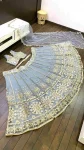 DESIGNER NET FOIL PAPER & ZARI WORK LEHENGA CHOLI WITH DUPATTA RECEPTION WEAR WHOLESALE PRICE ETHNIC GARMENT (2)