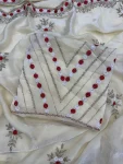 DESIGNER SPACE SILK BEADS SEQUENCE EMBROIDERY WORK SAREE WITH UNSTITCHED BLOUSE WEDDING WEAR WHOLESALE PRICE ETHNIC GARMENT (5)