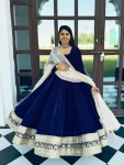 DESIGNER VELVET EMBROIDERY WITH LACE WORK ANARKALI BOTTOM WITH DUPATTA FESTIVE WEAR WHOLESALE PRICE ETHNIC GARMENT (4)