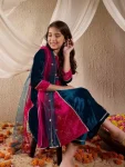 DESIGNER VELVET LACE WORK KID’S TOP BOTTOM WITH DUPATTA FESTIVE WEAR WHOLESALE PRICE ETHNIC GARMENT (4)