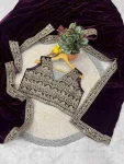 DESIGNER VELVET PLAIN WITH EMBROIDERY SEQUENCE WITH JARI DORI EMBROIDERY WORK BORDER SAREE WITH STITCHED BLOUSE PARTY WEAR WHOLESALE PRICE ETHNIC GARMENT (25).webp