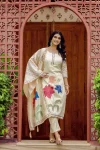 FANCY ASSAM SILK EMBROIDERY WORK TOP BOTTOM WITH DUPATTA OFF WHITE