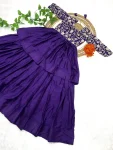 FANCY CHINON SILK SEQUENCE EMBROIDERY WORK TOP AND LEHENGA FESTIVE WEAR WHOLESALE PRICE ETHNIC GARMENT (3)