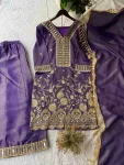 FANCY COSS MOSS REAL MIRROR WITH EMBROIDERY WORK TOP PALAZZO WITH DUPATTA FESTIVE WEAR WHOLESALE PRICE ETHNIC GARMENT (1)
