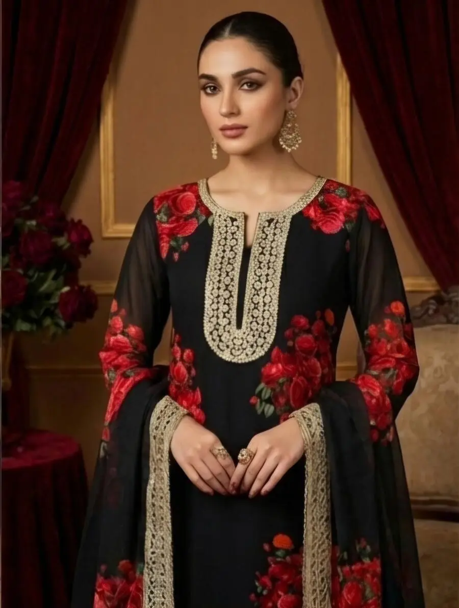 FANCY GEORGETTE DIGITAL PRINT WITH EMBROIDERY SEQUENCE CODING WORK AND READY MADE LACE BORDER WORK TOP PALAZZO WITH DUPATTA FESTIVE WEAR WHOLESALE PRICE ETHNIC GARMENT (3).jpg