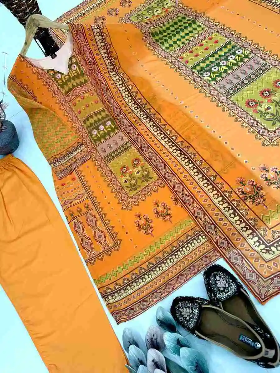 FANCY GEORGETTE DIGITAL PRINT WITH VAL HAND WORK TOP BOTTOM WITH DUPATTA FESTIVE WEAR WHOLESALE PRICE ETHNIC GARMENT (11)