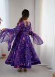 FANCY GEORGETTE FLORAL PRINT WORK GOWN BOTTOM WITH DUPATTA FESTIVE WEAR WHOLESALE PRICE ETHNIC GARMENT (4)