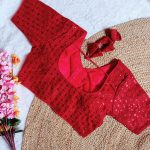 FANCY GEORGETTE SEQUENCE WORK STITCHED BLOUSE WEDDING WEAR WHOLESALE PRICE ETHNIC GARMENT (8)