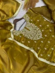 FANCY GMY SILK EMBROIDERY SEQUENCE WORK WITH READY MADE LACE BORDER WORK TOP SHARARA WITH DUPATTA FESTIVE WEAR WHOLESALE PRICE ETHNIC GARMENT (3)