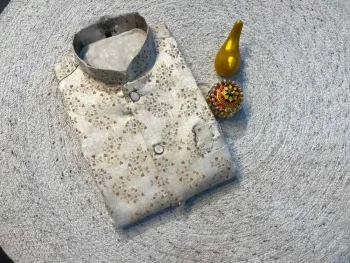 FANCY JACQUARD MEN'S JACKET WHITE