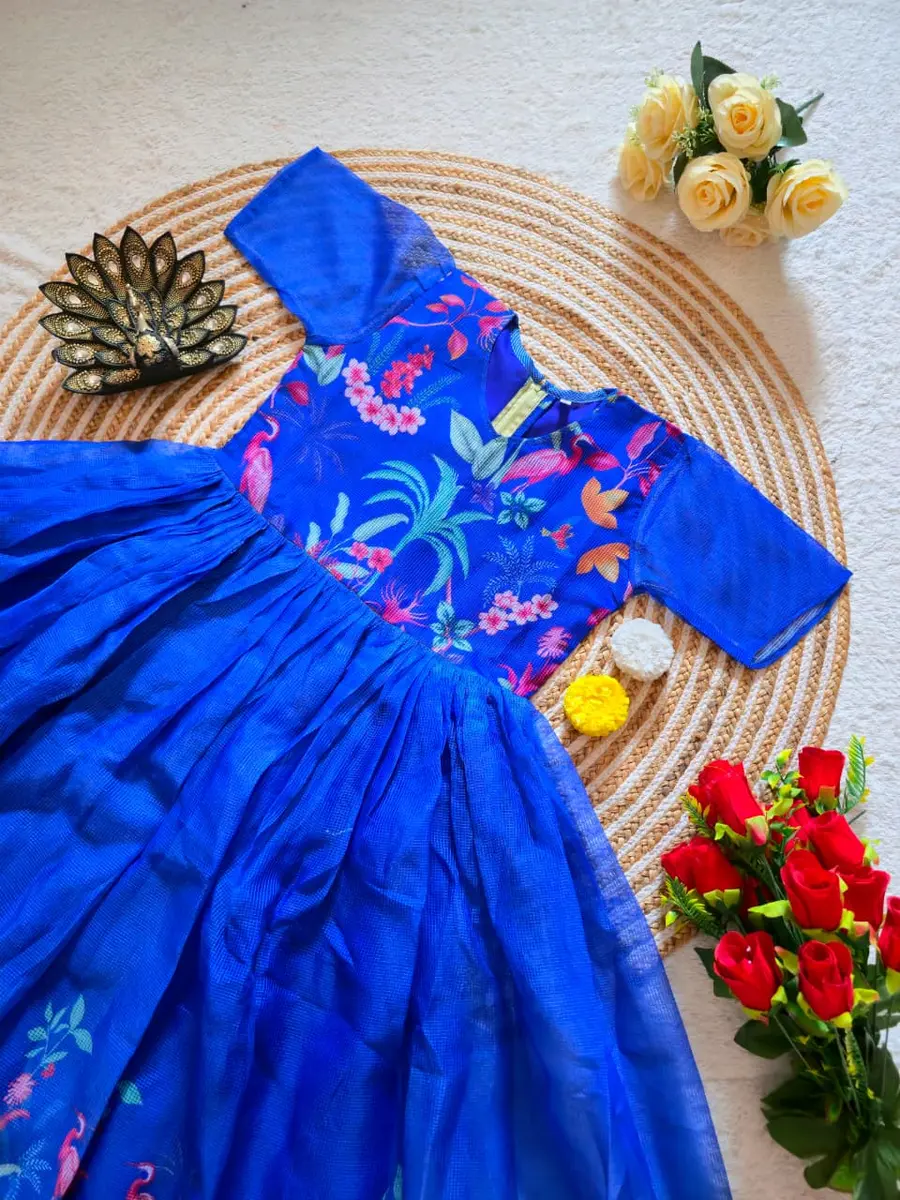 FANCY KOTA KALAMKARI PRINTED WORK ONE PIECE DRESS DAILY WEAR WHOLESALE PRICE ETHNIC GARMENT (1)