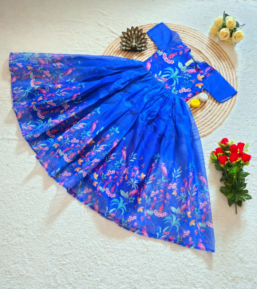 FANCY KOTA KALAMKARI PRINTED WORK ONE PIECE DRESS DAILY WEAR WHOLESALE PRICE ETHNIC GARMENT (4)