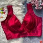 FANCY MALAI SATTIN PLAIN STITCHED BLOUSE RANI