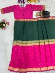 FANCY MYSORE SILK JACQUARD WORK GOWN SAREE DAILY WEAR WHOLESALE PRICE ETHNIC GARMENT (2)