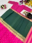 FANCY MYSORE SILK JACQUARD WORK GOWN SAREE DAILY WEAR WHOLESALE PRICE ETHNIC GARMENT (2)