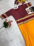 FANCY MYSORE SILK JACQUARD WORK GOWN SAREE FESTIVE WEAR WHOLESALE PRICE ETHNIC GARMENT (3)