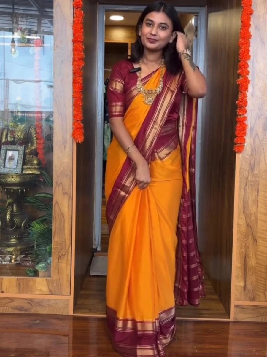 FANCY MYSORE SILK JACQUARD WORK GOWN SAREE FESTIVE WEAR WHOLESALE PRICE ETHNIC GARMENT (3)