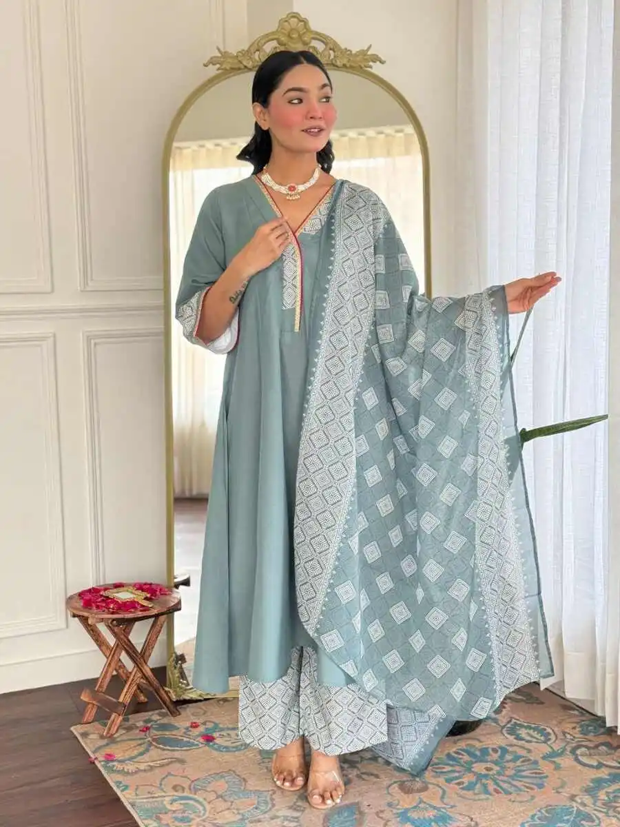 FANCY RAYON SEQUENCE CODING EMBROIDERY WORK TOP BOTTOM WITH DUPATTA FESTIVE WEAR WHOLESALE PRICE ETHNIC GARMENT (3)