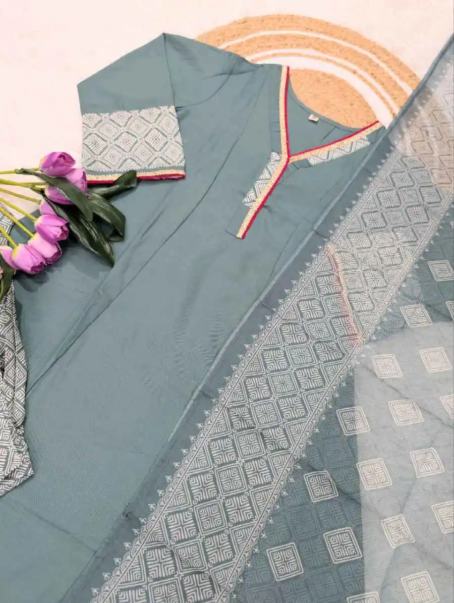 FANCY RAYON SEQUENCE CODING EMBROIDERY WORK TOP BOTTOM WITH DUPATTA FESTIVE WEAR WHOLESALE PRICE ETHNIC GARMENT (9)