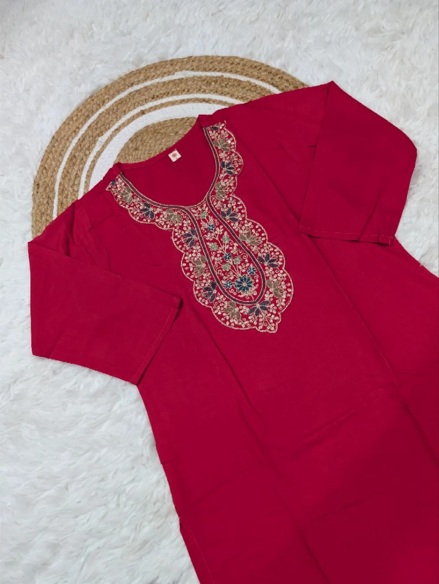 FANCY RAYON SEQUENCE EMBROIDERY WORK TOP BOTTOM WITH DUPATTA FESTIVE WEAR WHOLESALE PRICE ETHNIC GARMENT (12)