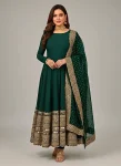 FANCY ROMAN SILK CODING SEQUENCE WORK GOWN BOTTOM WITH DUPATTA WEDDING WEAR WHOLESALE PRICE ETHNIC GARMENT (2)