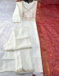 FANCY ROMAN SILK EMBROIDERY WITH SEQUENCE WORK TOP BOTTOM WITH DUPATTA FESTIVE WEAR WHOLESALE PRICE ETHNIC GARMENT (2)